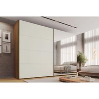 Guarda Roupa Casal 2Ptas 1Esp 4Gav Samara CastanhaOff Europa