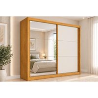 Guarda Roupa Casal 2Ptas 1Esp 3Gavs Mali Peroba/OffWh Europa