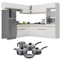 Armário de Cozinha Canto + Panela Brinde FL2105 Multimóveis