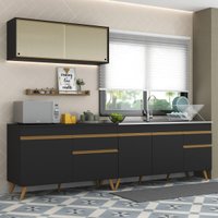 Cozinha Completa Compacta Armário Balcão FL2077 Veneza Multi