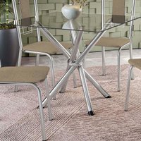 Base Mesa Volga Cromada 73cm x 73cm
