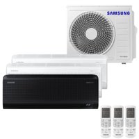 Ar Condicionado Tri Split Samsung Wind Free 28000 BTUs (HW BLACK 09K+09K+22K) Quente e Frio Inverter 220V R410A