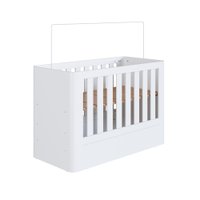Berço Curvo Essencial com Colchão Branco - Completa Móveis