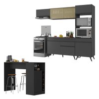 Armário de Cozinha Compacta e Bancada FL2208 Veneza Multi