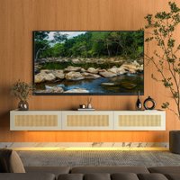 Rack para TV até 70 Polegadas Native 3 Portas 100% MDF Off White/Creme - Gelius