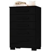 Comoda 5 Gavetas 64 cm Paola Preto RUDK