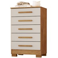 Comoda 5 Gavetas 64 cm Paola Cedro Areia RUDK