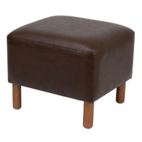 Puff Decorativo Verso 45x51 cm Pes Madeira Courino TCS 721 MOLL