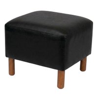 Puff Decorativo Verso 45x51 cm Pes Madeira Courino TCS 724 MOLL
