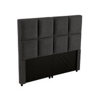 Cabeceira Cama Box Casal Kappesberg Lótus Bouclé Chumbo 140cm