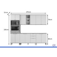 Cozinha Completa 5 Peças Bless CZ668 Jequitiba/Off Linea