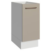 Balcão de Cozinha 35 cm 1 Porta (Sem Tampo) Branco/Crema Agata Madesa