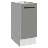 Balcão de Cozinha 35 cm 1 Porta (Sem Tampo) Branco/Cinza Agata Madesa