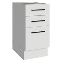Balcão de Cozinha 40 cm 3 Gavetas (Sem Tampo) Branco Agata Madesa