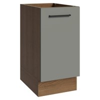 Balcão de Cozinha 40 cm 1 Porta (Sem Tampo) Rustic/Cinza Agata Madesa