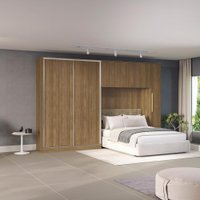 Quarto Modulado Kappesberg Adapt Nogueira 5 Peças 349cm