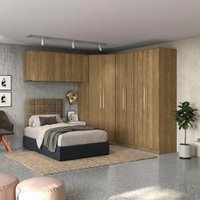 Quarto Modulado Kappesberg Adapt Nogueira 6 Peças 260cm x 256cm
