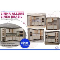 Cozinha Completa 2 Peças 4 Portas Allure CZ700 Gris Linea