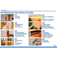 Cozinha Completa 4 Peças 6 Portas Allure CZ694 Gris Linea