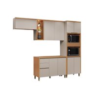 Cozinha Completa 4 Peças 9 Portas Allure CZ645 Gris Linea