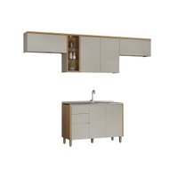 Cozinha Completa 4 Peças 6 Portas Allure CZ646 Gris Linea