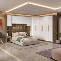 Quarto Modulado Kappesberg Adapt Nogueira/Branco 8 Peças 357cm x 263cm