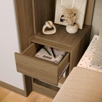 Quarto Modulado Kappesberg Adapt Nogueira/Branco 4 peças 247cm