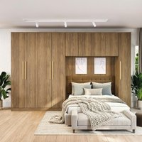 Quarto Modulado Kappesberg Adapt Nogueira 4 peças 376cm