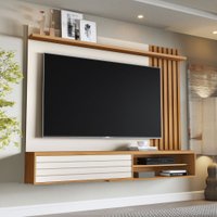 Painel para TV Até 72 Polegadas Munique 1 Porta Ripado Off White/Nature - Giga Móveis