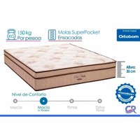 Cama Box CRC Casal+Colchão Molas Ensacadas Pró Vida Ortobom