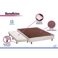Cama Box c/Aux CRC Solt+Colchão Ortopédico Fit 2.0 Ortobom