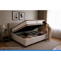 Cama Box Baú CRC Queen+Colchão Ortopédico Sofhistic Orthoflex