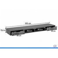 Rack Bancada p/ TV 70 Pol Liga 205cm Canela Kappesberg