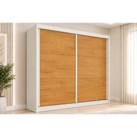 Guarda Roupa Solteiro 2Portas 3Gavetas Mali OffWh/Peroba Europa