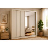 Guarda Roupa Solteiro 2 Ptas 1Rip 1Esp 4Gv Lugano OffWh Europa