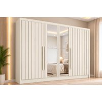 Guarda Roupa 4 Portas 4 Pts Rip 2 Esp 3Gv Potente Europa White