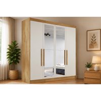 Guarda Roupa 4 Portas 4Portas 2Esp 3Gv Nantes Europa Peroba/Off