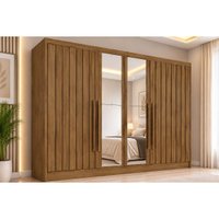 Guarda Roupa 4 Portas 4 Pts Rip 2 Esp 3Gv Potente Europa Braúna