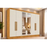 Guarda Roupa Solteiro 6 Portas 2 Esp 4 Gav Oslo Peroba Europa