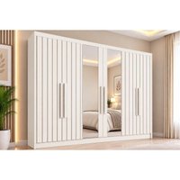 Guarda Roupa 6 Portas 6Ptas 4Rip 2Esp 6Gv Potente Europa OffWh