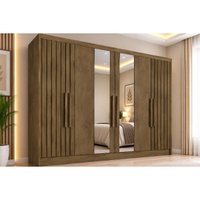 Guarda Roupa 6 Portas 6Ptas 2Rip 2Esp 6Gv Potente Europa Braúna