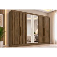 Guarda Roupa 6 Portas 6Ptas 4Rip 2Esp 6Gv Potente Europa Brauna