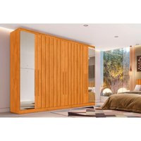 Guarda Roupa Solteiro 6 Ptas 4Rip 2Esp 6Gv Oxford Peroba Europa