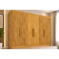 Guarda Roupa 6 Portas 6 Ptas 4Rip 6Gvs Potente Europa Peroba