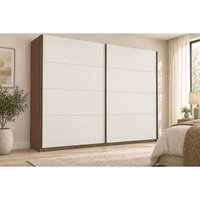 Guarda Roupas 2 Portas de Correr 2 Ptas 6 Gav Hanover Europa Castanho/Off
