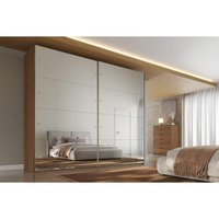 Guarda Roupa Solteiro 2 Ptas 2Esp 6Gav Hanover Castanho Europa
