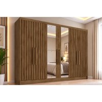 Guarda Roupa 6 Portas 6Ptas Rip 2Esp 6Gvs Potente Europa Braúna