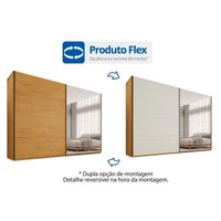 Guarda Roupa 2 Portas 2Ptas 1Esp 4Gav Samara Europa Peroba/OffW