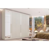 Guarda Roupa Solteiro 6Ptas 4Rip 2Esp 4Gav Oxford OffWh Europa