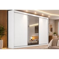 Guarda Roupas 3 Portas de Correr 1Esp 6Gavetas Toronto Europa Bco